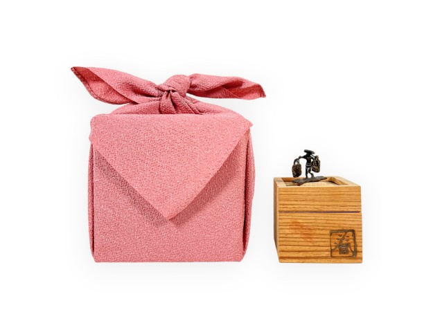 Set Tenpai Persoonsdragende Rijst & Donkerroze Furoshiki 45cm
