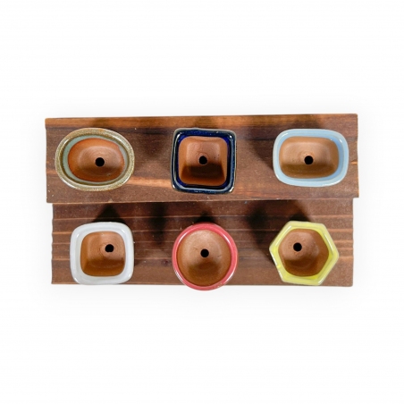 Set Mini Pots & dark pink Furoshiki 45cm