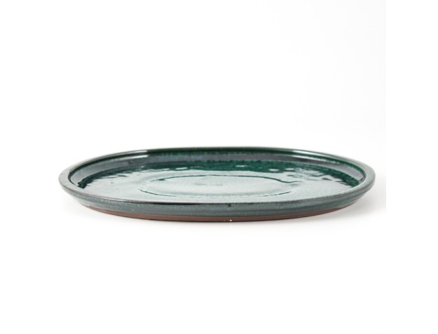 Sottovaso 31 cm ovale verde