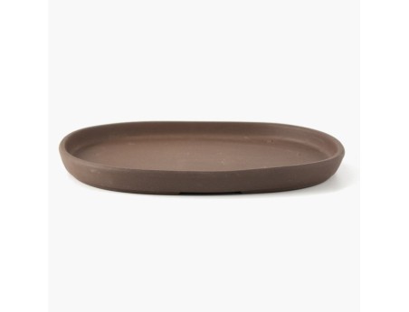 Sottovaso 17,4 cm ovale marrone
