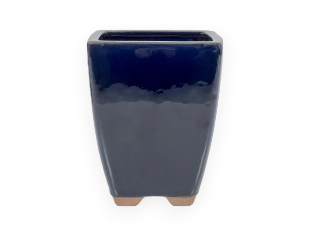 Pot 11,5 cm carré bleu