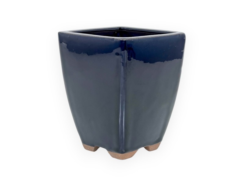 Vaas 11,5 cm vierkant blauw