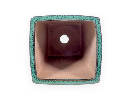 Pot 11,5 cm square green
