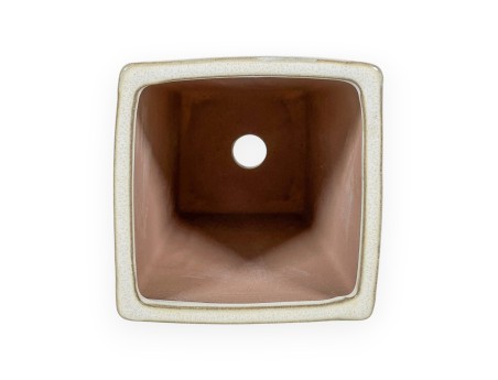 Vaso 11,5 cm quadrato beige