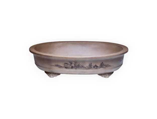 Pot 61 cm ovale grès