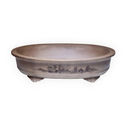 Vaso 61 cm ovale grès