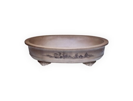 Topf 61 cm oval grès