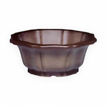 Pot 33,5 cm octogonal grès