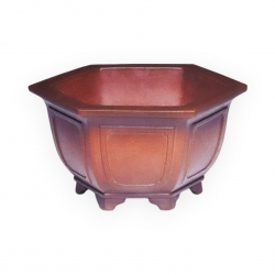 Vaso 30 cm esagonale grès