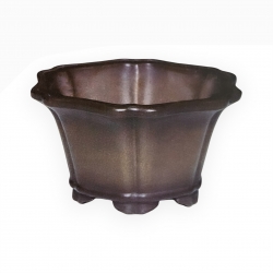 Pot 18,5 cm hexagonal grès