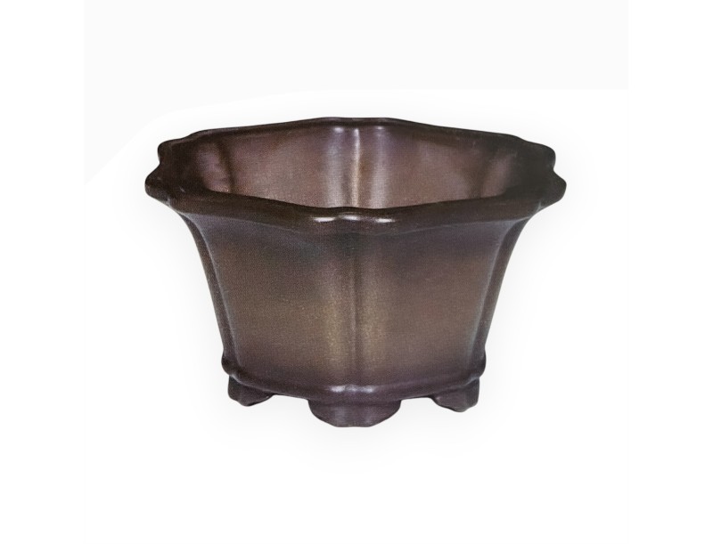 Vaso 18,5 cm esagonale grès