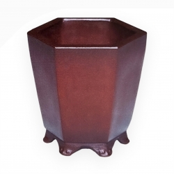 Pot 10,5 cm hexagonal grès