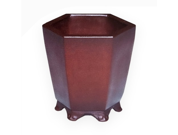 Pot 10,5 cm zeshoekig grès