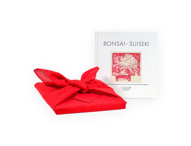 Set Bonsai boek Suiseki suggesties & Furoshiki 68 cm