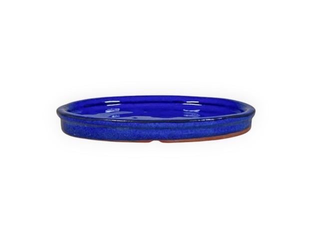 Plato 19 cm oval azul