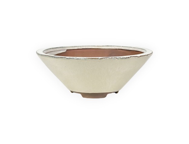 Vaso 21 cm tondo beige 2