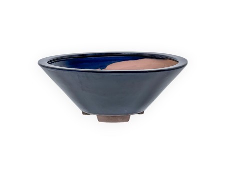 Pot 26 cm round blue