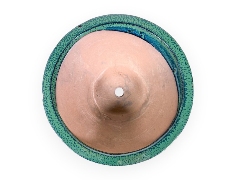 Pot 21 cm round green