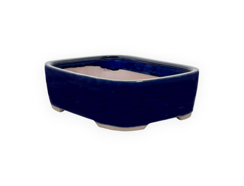 Pot 21 cm ovaal blauw