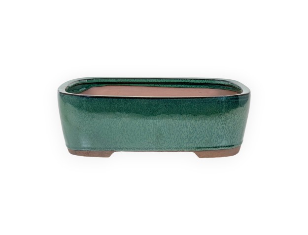 Maceta 25,5 cm oval verde
