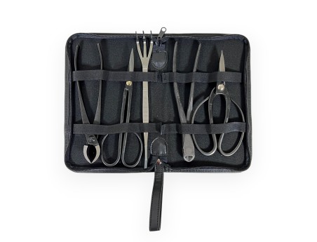 Set de 5 outils en acier bruni