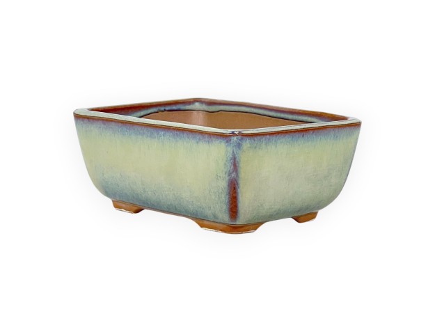 Vaso Bonsai Giapponese Rettangolare in Grès Smaltato – 12 cm 2