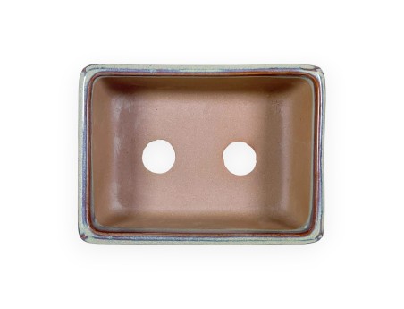 Rechthoekige geglazuurde aardewerk Japanse Bonsai pot - 12 cm