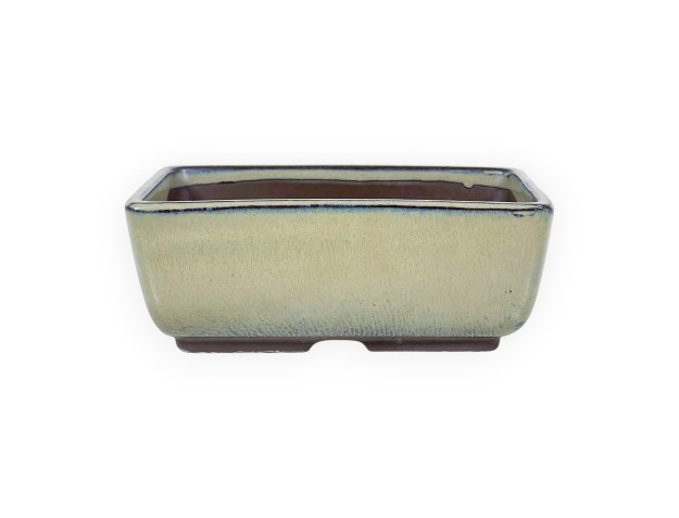 Vaso Bonsai Giapponese Rettangolare in Grès Smaltato – 14 cm