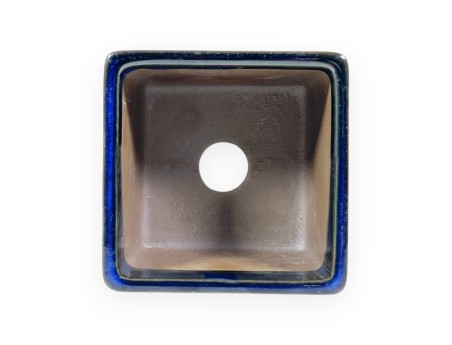 Vaso Bonsai Giapponese Quadrato in Grès Smaltato - 7,5 cm
