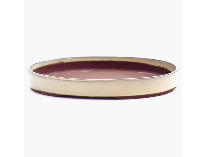 Oval glazed stoneware Japanese Bonsai pot - 30 cm