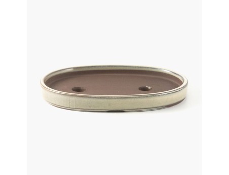 Maceta oval gres esmaltado para Bonsái japonés - 22 cm