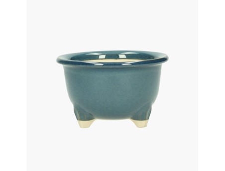 Maceta redondo de gres esmaltado para Bonsái japonés - 13 cm