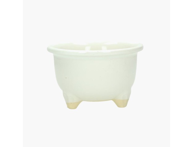 Maceta redondo de gres esmaltado para Bonsái japonés - 10,5 cm