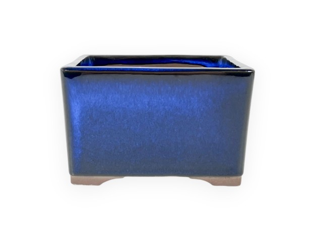 Vaso Bonsai Giapponese Quadrato in Grès Smaltato - 10 cm