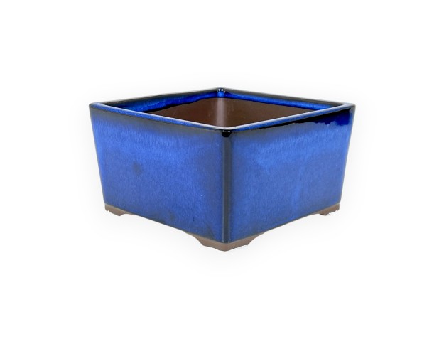 Vaso Bonsai Giapponese Quadrato in Grès Smaltato - 12 cm 2