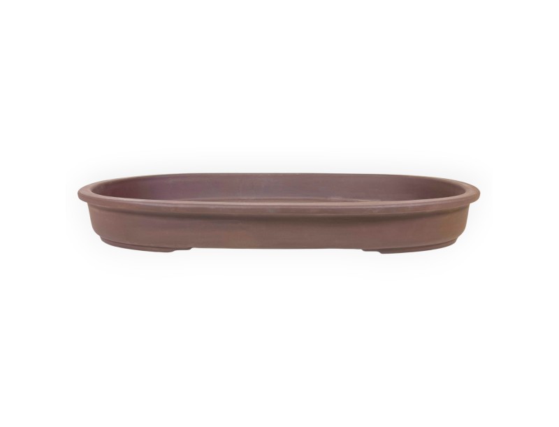 Oval unglazed stoneware Japanese Bonsai pot - 61,5 cm