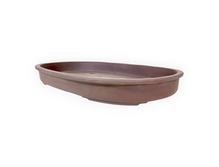 Pot ovale grès non émaillé pour bonsaïs japonais - 61,5 cm