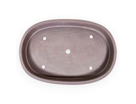 Oval unglazed stoneware Japanese Bonsai pot - 61,5 cm