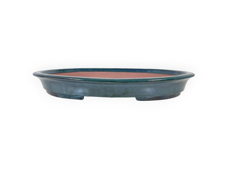 Oval glazed stoneware Chinese Bonsai pot - 66,5 cm