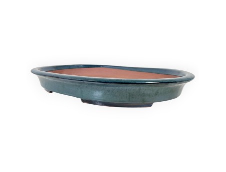 Oval glazed stoneware Chinese Bonsai pot - 66,5 cm