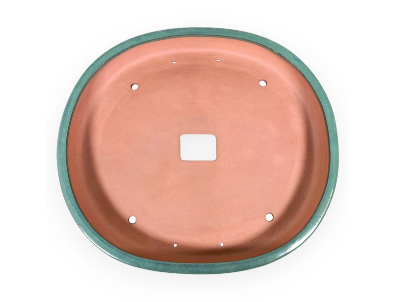 Ovaal geglazuurde steengoed Chinese Bonsai pot - 65 cm