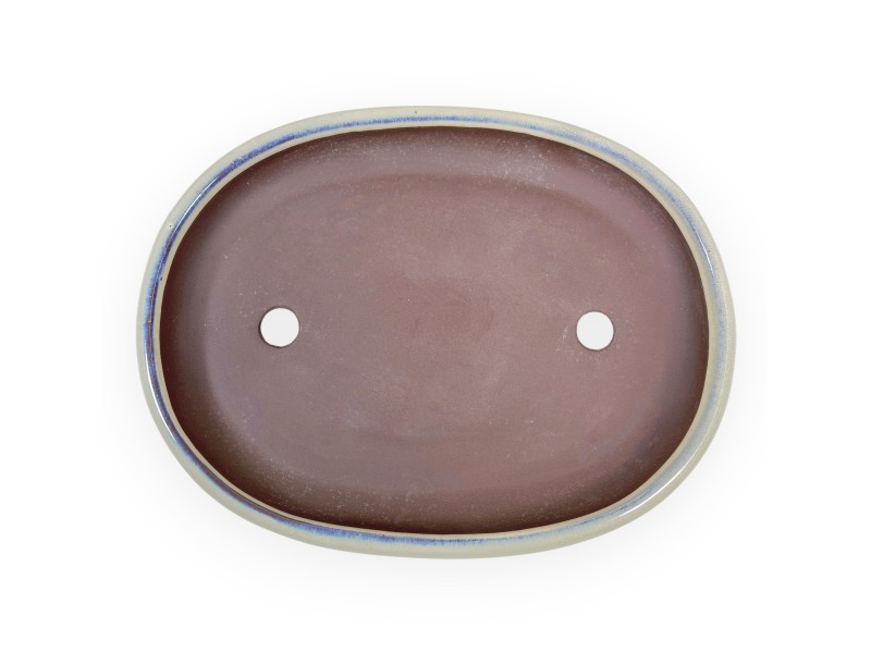 Ovaal geglazuurde steengoed Japanse Bonsai pot - 26,5 cm