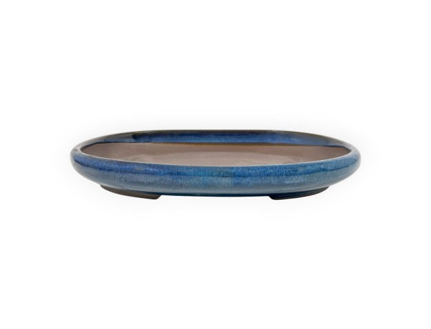 Oval glazed stoneware Japanese Bonsai pot - 26,5 cm