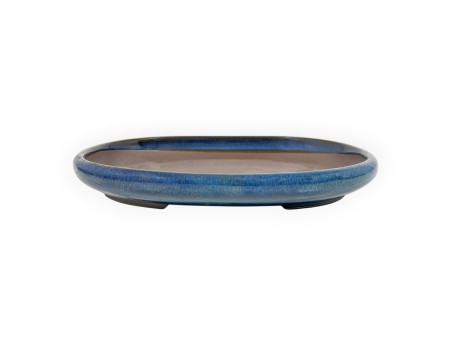 Oval glazed stoneware Japanese Bonsai pot - 26,5 cm