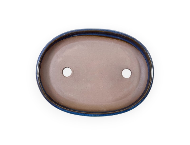 Ovaal geglazuurde steengoed Japanse Bonsai pot - 22,5 cm