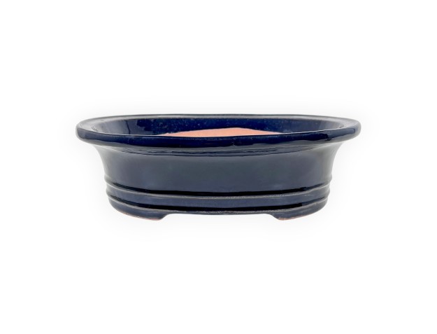 Pot ovale en grès émaillé pour bonsaïs chinois - 31 cm
