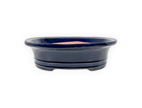 Vaso Bonsai Cinese Ovale in Grès Smaltato - 31 cm