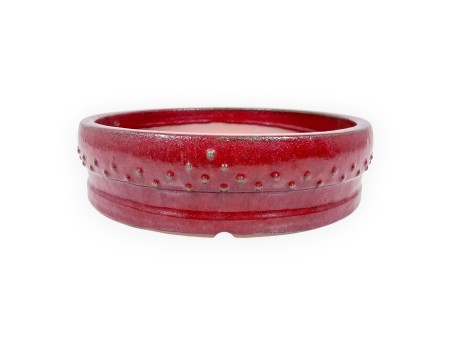 Pot rond en grès émaillé pour bonsaïs chinois - 37,5 cm