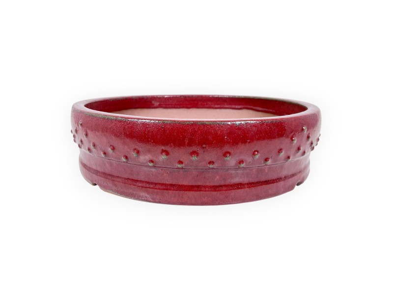 Round glazed stoneware Chinese Bonsai pot - 37,5 cm