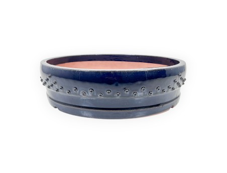 Rond geglazuurde steengoed Chinese Bonsai pot - 37,5 cm
